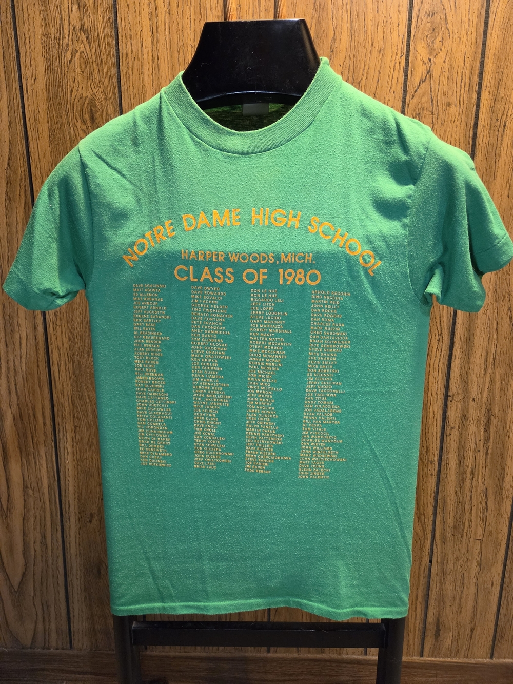 Notre Dame High School Class of 1980 Vintage Shirt Harper Woods Michigan